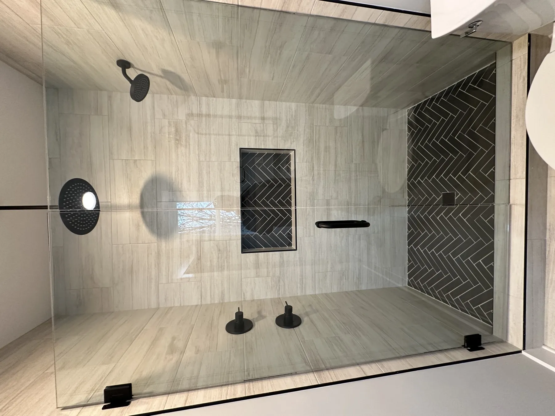 Modern Zen Bath project in the Atlanta metro area by Buford Renovations