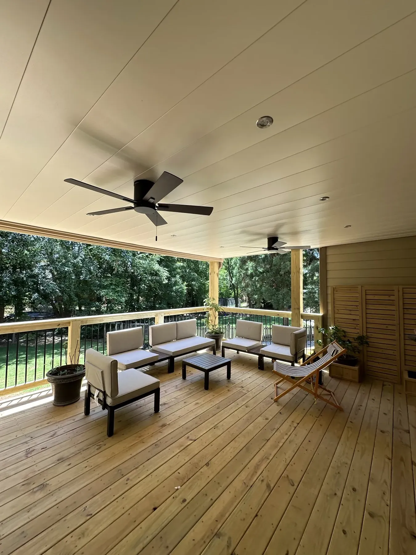 Custom outdoor patio deck build in Buford, GA by Buford Renovations